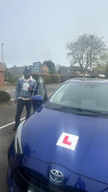 Pass Right Driving School pupil with their driving test pass certificate