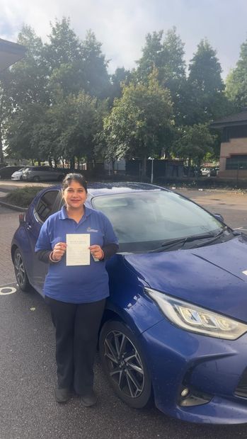 Pass Right Driving School pupil with their driving test pass certificate