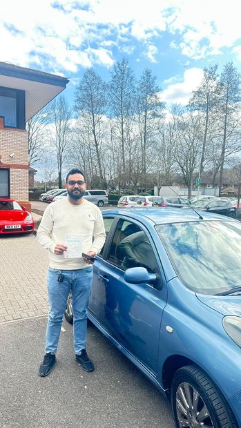 Pass Right Driving School pupil with their driving test pass certificate